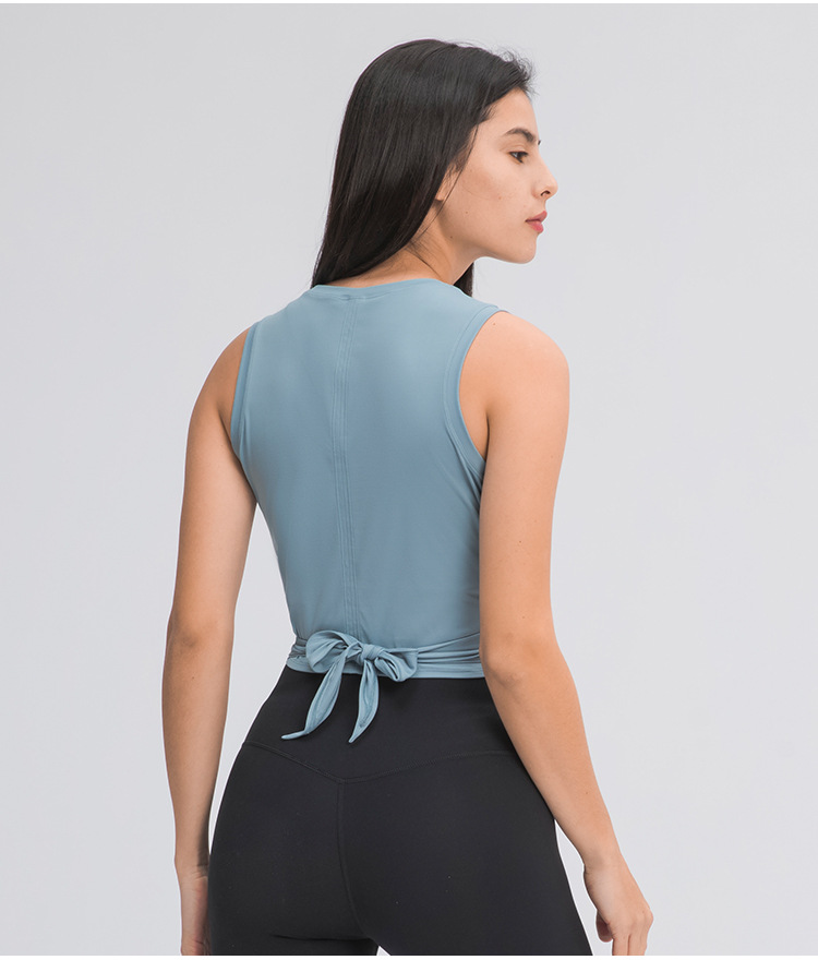 Ladies Bandage Yoga Vest Fitness Clothing