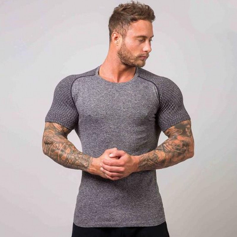 Training Fitness Short Sleeve Stretch Men's T-Shirt